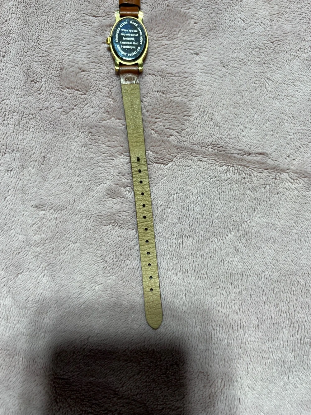 Leather Footprint Strap Women's Watch - Brown